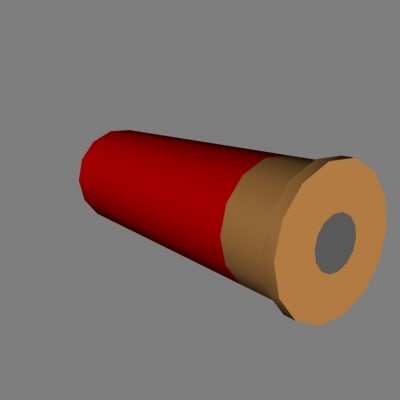 3d shotgun shell - shotgun ver12[ammo][low polygon][max][red].zip by GFreedom